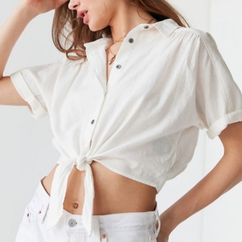 Urban Outfitters BDG Jena Tie-Front Blouse